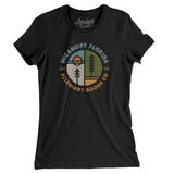 Micanopy Florida Retro Badge Women's T-Shirt-Black-Allegiant Goods Co. Vintage Sports Apparel