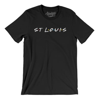 St Louis Friends Men/Unisex T-Shirt-Black-Allegiant Goods Co. Vintage Sports Apparel