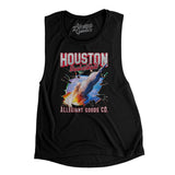 Houston Basketball Throwback Mascot Women's Flowey Scoopneck Muscle Tank-Allegiant Goods Co. Vintage Sports Apparel