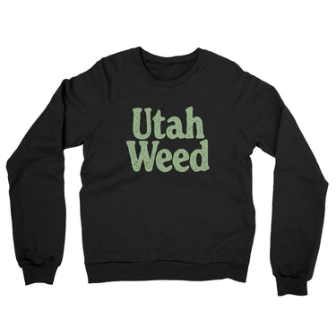 Utah Weed Midweight French Terry Crewneck Sweatshirt-Allegiant Goods Co. Vintage Sports Apparel