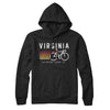 Virginia Cycling Hoodie-Black-Allegiant Goods Co. Vintage Sports Apparel