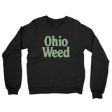 Ohio Weed Midweight French Terry Crewneck Sweatshirt-Black-Allegiant Goods Co. Vintage Sports Apparel