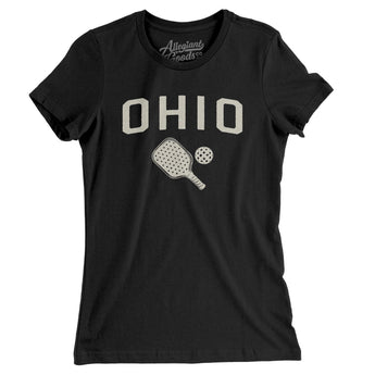 Ohio Pickleball Women's T-Shirt-Black-Allegiant Goods Co. Vintage Sports Apparel