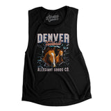 Denver Football Throwback Mascot Women's Flowey Scoopneck Muscle Tank-Allegiant Goods Co. Vintage Sports Apparel