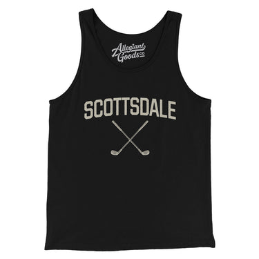 Scottsdale Golf Men/Unisex Tank Top-Black-Allegiant Goods Co. Vintage Sports Apparel