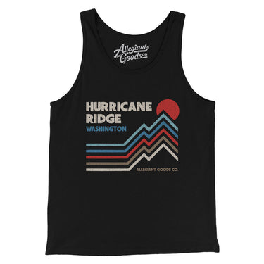 Hurricane Ridge Washington Men/Unisex Tank Top-Black-Allegiant Goods Co. Vintage Sports Apparel