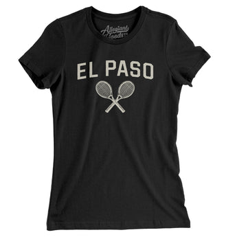 El Paso Tennis Women's T-Shirt-Black-Allegiant Goods Co. Vintage Sports Apparel