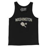 Washington Pickleball Men/Unisex Tank Top-Black-Allegiant Goods Co. Vintage Sports Apparel