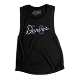 Denver Co Overprinted Women's Flowey Scoopneck Muscle Tank-Black-Allegiant Goods Co. Vintage Sports Apparel