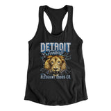 Detroit Football Throwback Mascot Women's Racerback Tank-Allegiant Goods Co. Vintage Sports Apparel