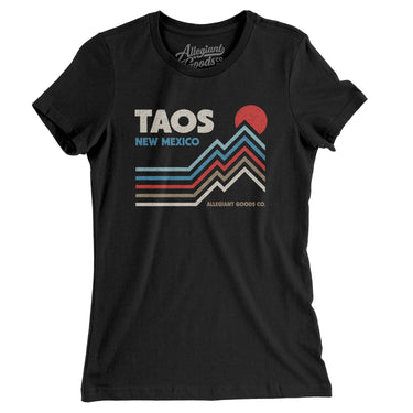 Taos New Mexico Women's T-Shirt-Black-Allegiant Goods Co. Vintage Sports Apparel