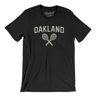 Oakland Tennis Men/Unisex T-Shirt-Black-Allegiant Goods Co. Vintage Sports Apparel