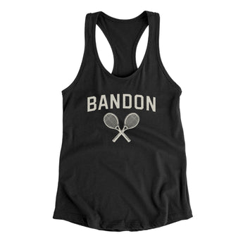 Bandon Tennis Women's Racerback Tank-Black-Allegiant Goods Co. Vintage Sports Apparel