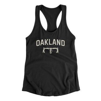 Oakland Cycling Women's Racerback Tank-Black-Allegiant Goods Co. Vintage Sports Apparel