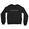 San Diego Friends Midweight French Terry Crewneck Sweatshirt-Black-Allegiant Goods Co. Vintage Sports Apparel