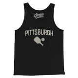Pittsburgh Pickleball Men/Unisex Tank Top-Black-Allegiant Goods Co. Vintage Sports Apparel