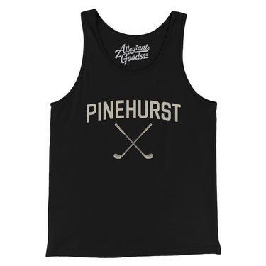 Pinehurst Golf Men/Unisex Tank Top-Black-Allegiant Goods Co. Vintage Sports Apparel