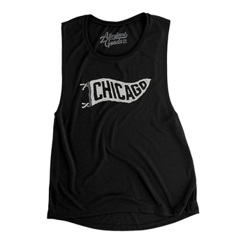 Chicago Pennant Women's Flowey Scoopneck Muscle Tank-Allegiant Goods Co. Vintage Sports Apparel