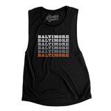 Baltimore Repeat Women's Flowey Scoopneck Muscle Tank-Allegiant Goods Co. Vintage Sports Apparel