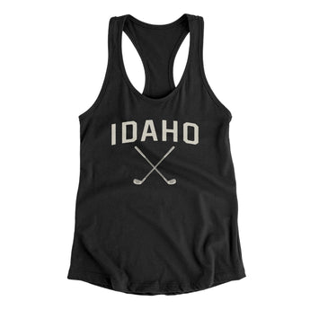 Idaho Golf Women's Racerback Tank-Black-Allegiant Goods Co. Vintage Sports Apparel