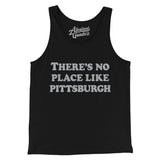 There's No Place Like Pittsburgh Men/Unisex Tank Top-Black-Allegiant Goods Co. Vintage Sports Apparel