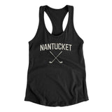 Nantucket Golf Women's Racerback Tank-Black-Allegiant Goods Co. Vintage Sports Apparel
