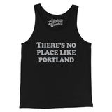 There's No Place Like Portland Men/Unisex Tank Top-Black-Allegiant Goods Co. Vintage Sports Apparel