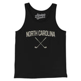 North Carolina Golf Men/Unisex Tank Top-Black-Allegiant Goods Co. Vintage Sports Apparel