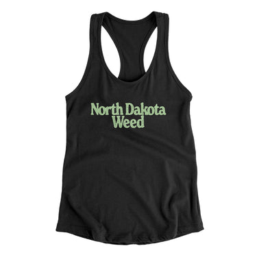 North Dakota Weed Women's Racerback Tank-Allegiant Goods Co. Vintage Sports Apparel