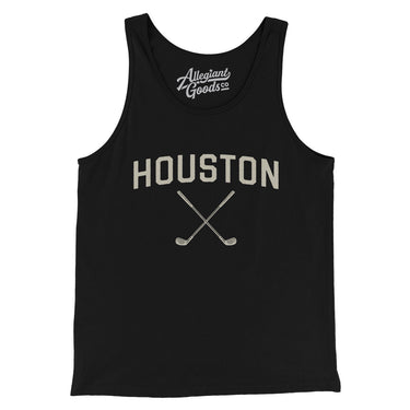 Houston Golf Men/Unisex Tank Top-Black-Allegiant Goods Co. Vintage Sports Apparel