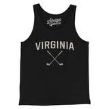 Virginia Golf Men/Unisex Tank Top-Black-Allegiant Goods Co. Vintage Sports Apparel