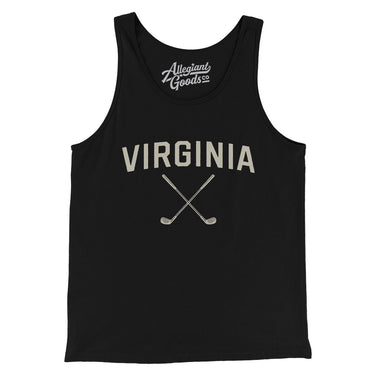 Virginia Golf Men/Unisex Tank Top-Black-Allegiant Goods Co. Vintage Sports Apparel