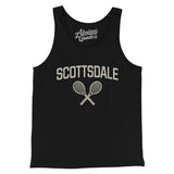 Scottsdale Tennis Men/Unisex Tank Top-Black-Allegiant Goods Co. Vintage Sports Apparel