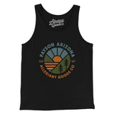 Payson Arizona Retro Badge Men/Unisex Tank Top-Black-Allegiant Goods Co. Vintage Sports Apparel