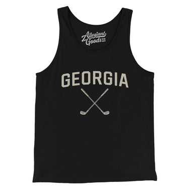 Georgia Golf Men/Unisex Tank Top-Black-Allegiant Goods Co. Vintage Sports Apparel