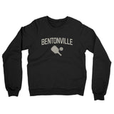 Bentonville Pickleball Midweight French Terry Crewneck Sweatshirt-Black-Allegiant Goods Co. Vintage Sports Apparel