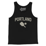 Portland Pickleball Men/Unisex Tank Top-Black-Allegiant Goods Co. Vintage Sports Apparel