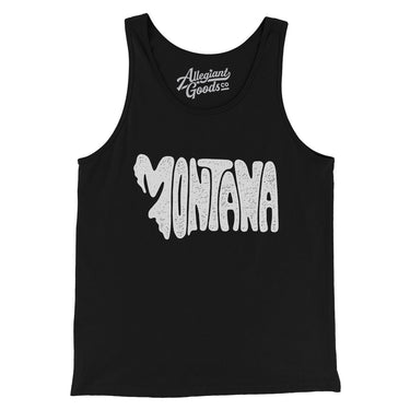 Montana State Shape Text Men/Unisex Tank Top-Allegiant Goods Co. Vintage Sports Apparel