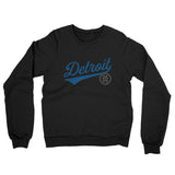 Detroit Vintage Script Midweight French Terry Crewneck Sweatshirt-Allegiant Goods Co. Vintage Sports Apparel