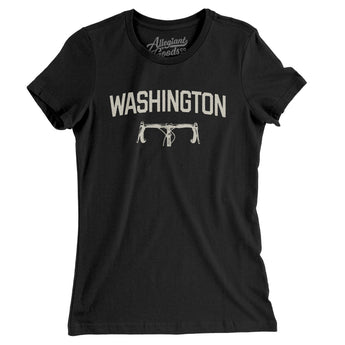 Washington Cycling Women's T-Shirt-Black-Allegiant Goods Co. Vintage Sports Apparel