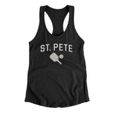 St. Pete Pickleball Women's Racerback Tank-Black-Allegiant Goods Co. Vintage Sports Apparel