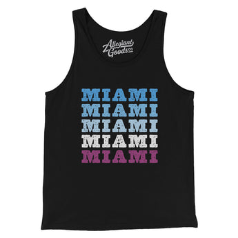 Miami Repeat Men/Unisex Tank Top-Allegiant Goods Co. Vintage Sports Apparel
