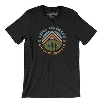 Aspen Colorado Retro Badge Men/Unisex T-Shirt-Allegiant Goods Co. Vintage Sports Apparel
