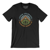 Aspen Colorado Retro Badge Men/Unisex T-Shirt-Black-Allegiant Goods Co. Vintage Sports Apparel