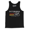 Pittsburgh Cycling Men/Unisex Tank Top-Black-Allegiant Goods Co. Vintage Sports Apparel