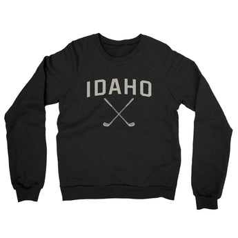Idaho Golf Midweight French Terry Crewneck Sweatshirt-Black-Allegiant Goods Co. Vintage Sports Apparel