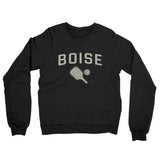 Boise Pickleball Midweight French Terry Crewneck Sweatshirt-Black-Allegiant Goods Co. Vintage Sports Apparel