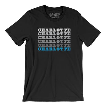 Charlotte Repeat Men/Unisex T-Shirt-Black-Allegiant Goods Co. Vintage Sports Apparel