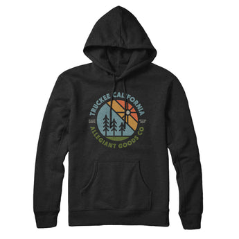 Truckee California Retro Badge Hoodie-Black-Allegiant Goods Co. Vintage Sports Apparel