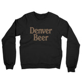 Denver Beer Midweight French Terry Crewneck Sweatshirt-Black-Allegiant Goods Co. Vintage Sports Apparel